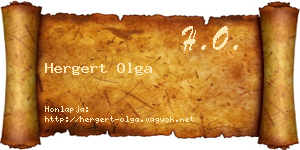 Hergert Olga névjegykártya