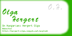 olga hergert business card